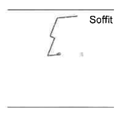Soffit Cover 12" cross-section profile