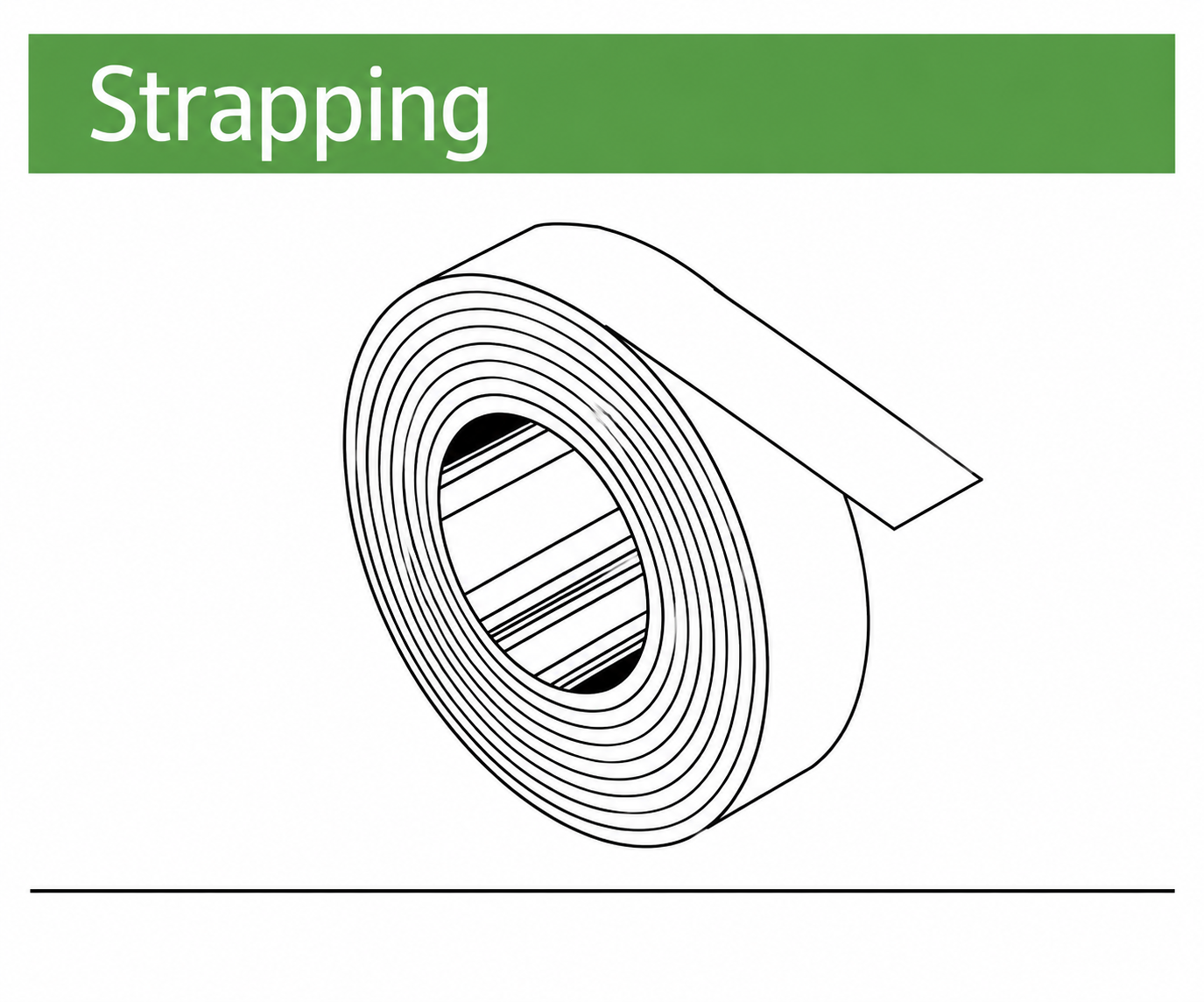 2" Strapping (500' Roll) cross-section profile